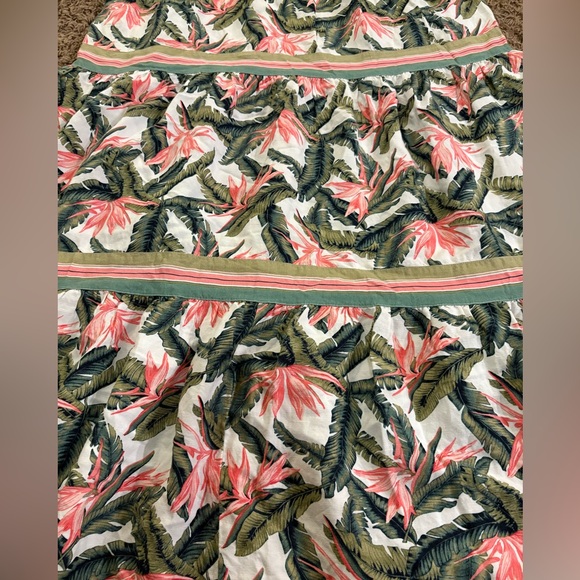 LOFT Tropical Floral Maxi Dress in Pink and Green size 14 - Picture 6 of 10